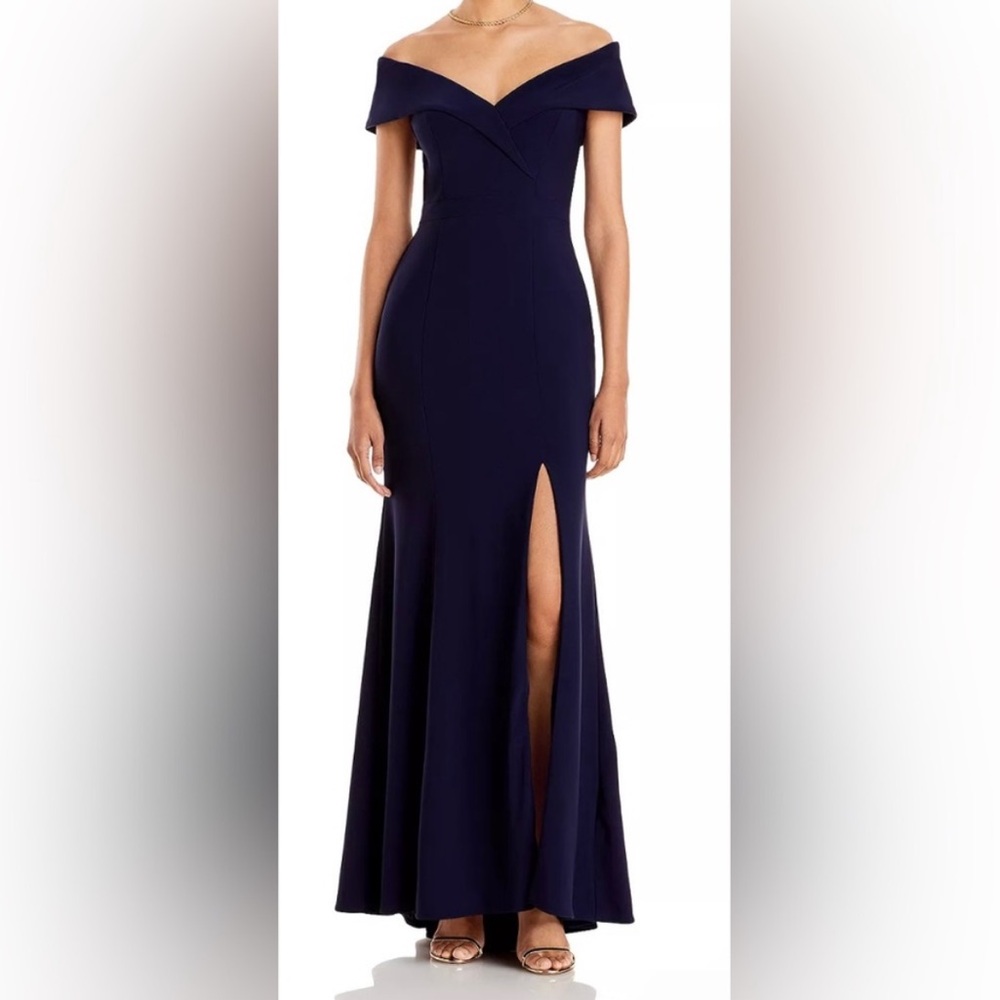 Aqua Formal Navy Dress